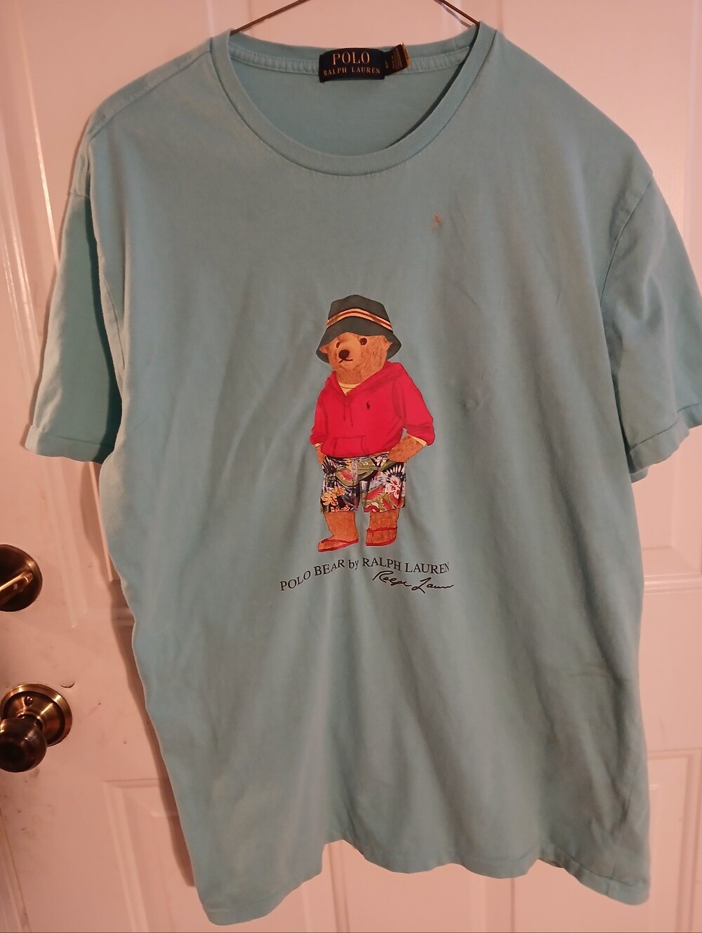 Polo by Ralph Lauren Light BlueTeddy Bear Graphic Tee